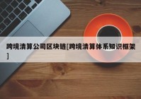 跨境清算公司区块链[跨境清算体系知识框架]