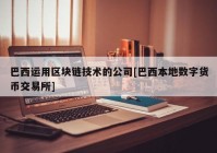 巴西运用区块链技术的公司[巴西本地数字货币交易所]